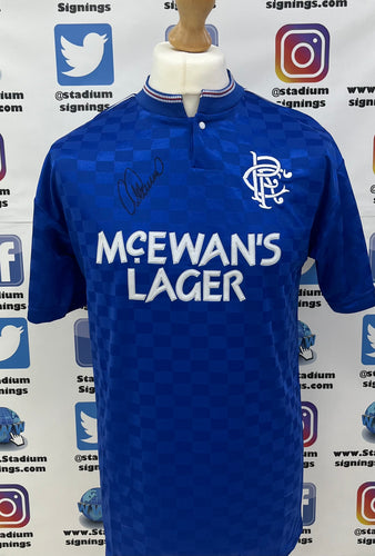 Gary Stevens signed Rangers Shirt