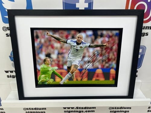 Lyndon Dykes signed and framed 12x8” Scotland Photo