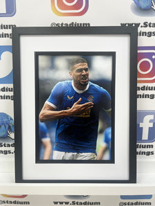 Leon Balogun signed and framed 12x8” Rangers photo