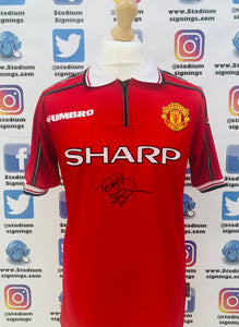 Teddy Sheringham signed Manchester United Shirt