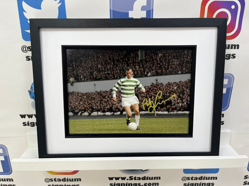 Bobby Lennox signed and framed 12x8” Celtic photo
