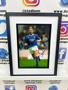 Gary Stevens signed and framed 12x8” Rangers photo