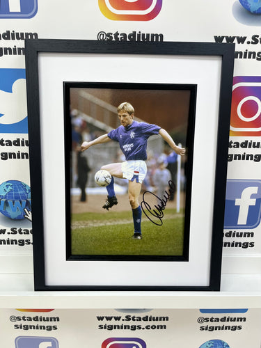 Gary Stevens signed and framed 12x8” Rangers photo