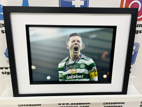 Callum McGregor signed and framed 12x8” Celtic photo