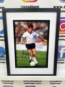 Trevor Steven signed and framed 12x8” England photo