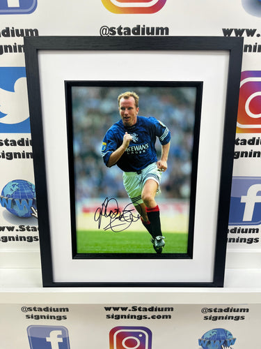 Trevor Steven signed and framed 12x8” Rangers photo
