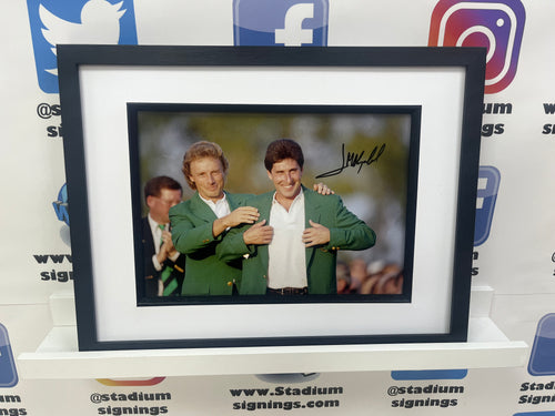 Jose Maria Olazabal signed and framed 12x8” Masters Golf photo