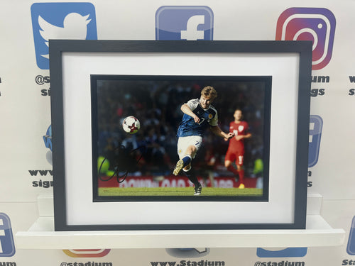 Stuart Armstrong signed and framed 12x8” Scotland photo