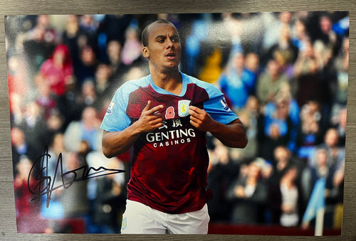 Gabby Agbonlahor signed 18x12” Aston Villa photo