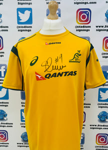 Will Genia signed Australia rugby training shirt