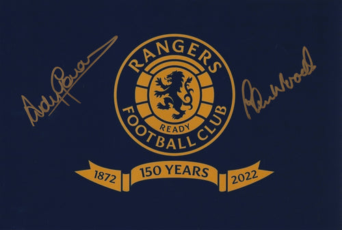 Andy Goram and Chris Woods signed 12x8” Rangers photo
