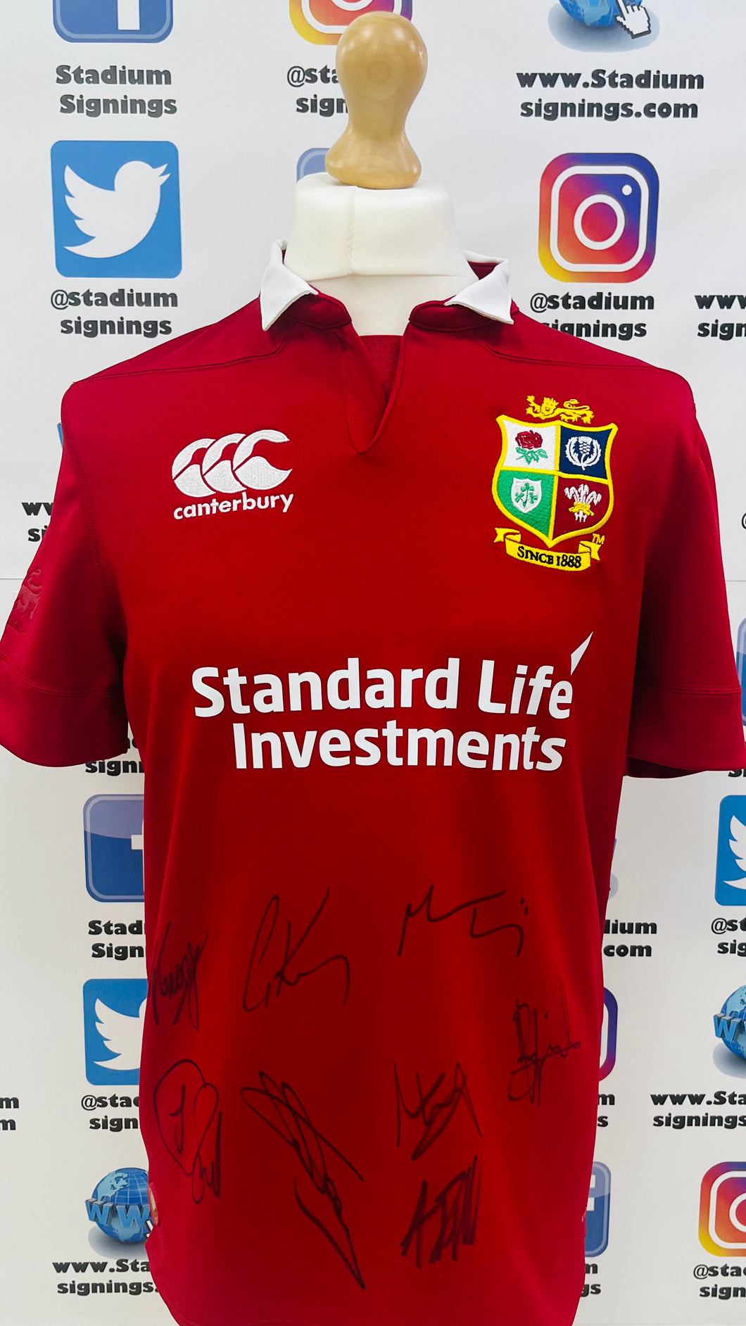British and Irish Lions signed rugby shirt