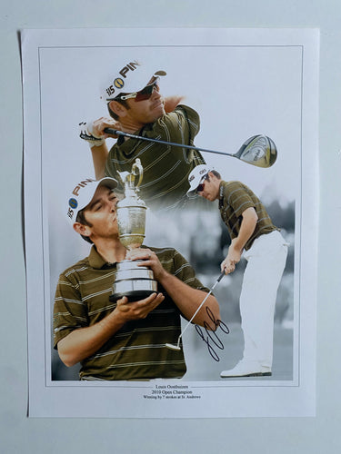 Louis Oosthuizen signed 16x12” montage