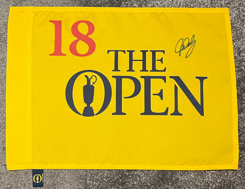John Daly signed Undated Open golf flag