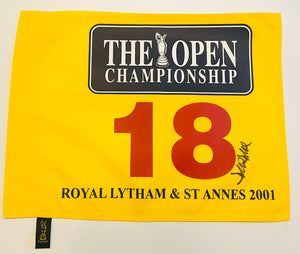 David Duval signed 2001 Open Championship Flag