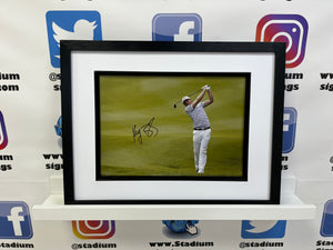 Keegan Bradley signed and framed 12x8” photo