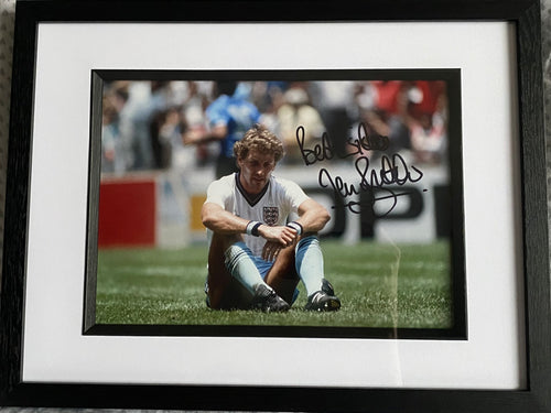Terry Butcher signed and framed 12x8” England photo