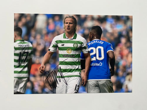 Moritz Bauer signed 12x8” Celtic photo