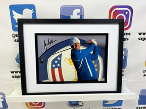 Stephen Gallagher signed and framed 12x8” Ryder Cup photo