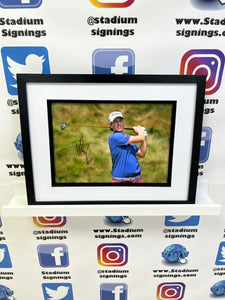 Webb Simpson signed and framed 12x8” photo