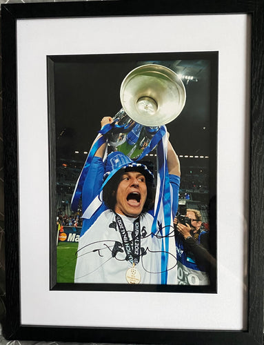David Luiz signed and framed 12x8” Chelsea photo