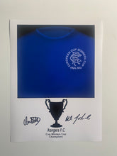 Load image into Gallery viewer, Willie Johnston & Colin Stein signed 16x12” Rangers photo