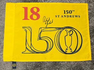 Phil Mickelson signed 150th Open flag