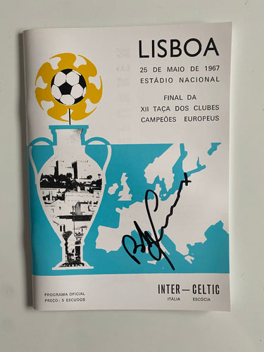 Bobby Lennox signed European Cup Final programme