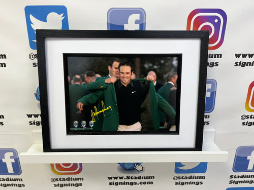 Trevor Immelman signed and framed 12x8” Masters photo
