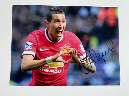 Angel Di Maria signed 16x12” Manchester United photo