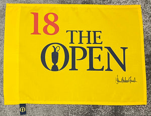 Ian Baker Finch signed undated Open golf flag