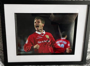 Teddy Sheringham signed and framed 12x8” photo