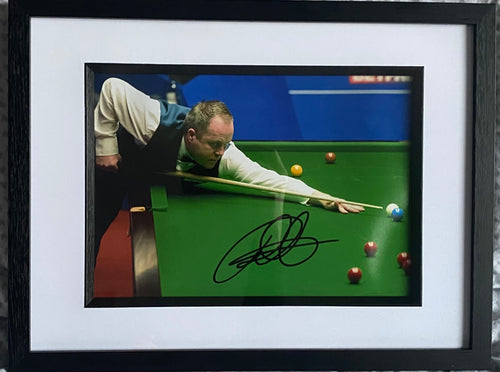 John Higgins signed and framed 12x8” photo