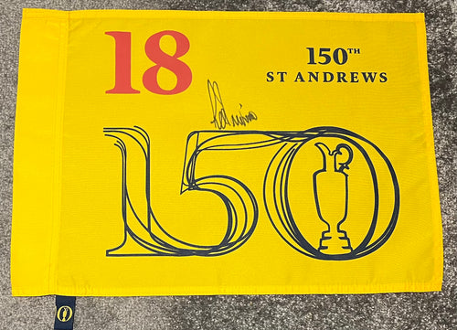 Lee Trevino signed 150th Open flag