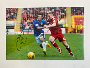 Jason Holt signed 12x8” Rangers photo