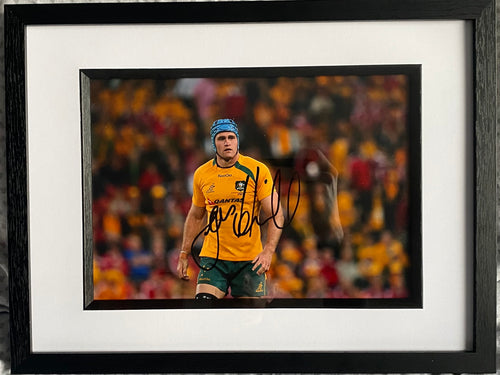 James Horwill signed and framed 12x8” Australia photo