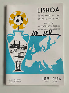 Willie Wallace signed European Cup Final programme