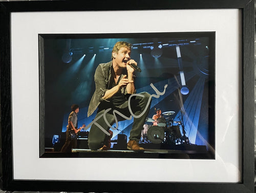 Tom Chaplin signed and framed 12x8” photo