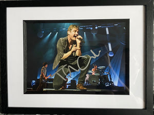 Tom Chaplin signed and framed 12x8” photo