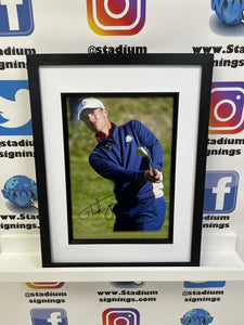 Thorbjorn Olesen signed and framed 12x8” Ryder Cup photo