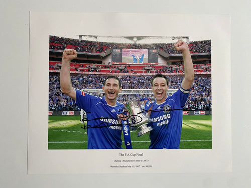 Frank Lampard and John Terry signed 19x16” Chelsea photo