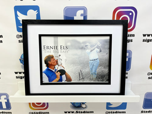Ernie Els signed and framed 12x8” Open Championship photo