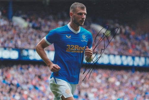 Borna Barisic signed 12x8” Rangers photo