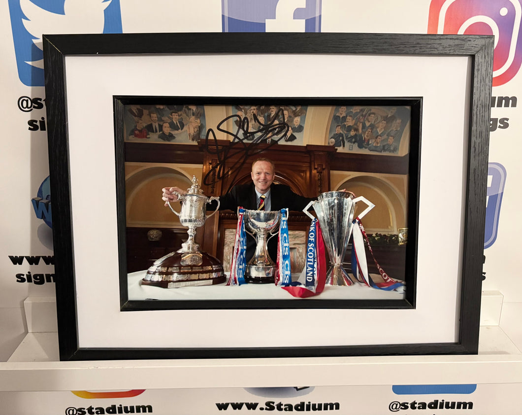 Alex McLeish signed and framed 12x8” Rangers photo