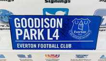 Load image into Gallery viewer, Trevor Steven signed Everton Street Sign