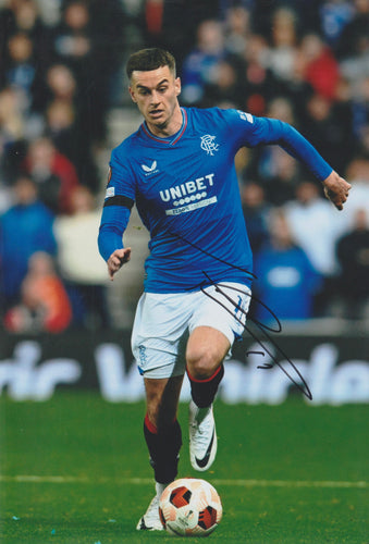 Tom Lawrence signed 12x8” Rangers photo