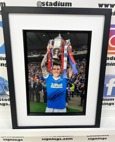 Ryan Jack signed and framed 12x8” Rangers photo