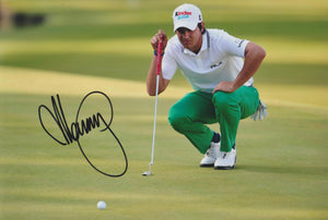 Matteo Manassero signed 12x8” golf photo