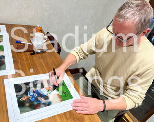 Gary Stevens signed 16x12” Rangers photo