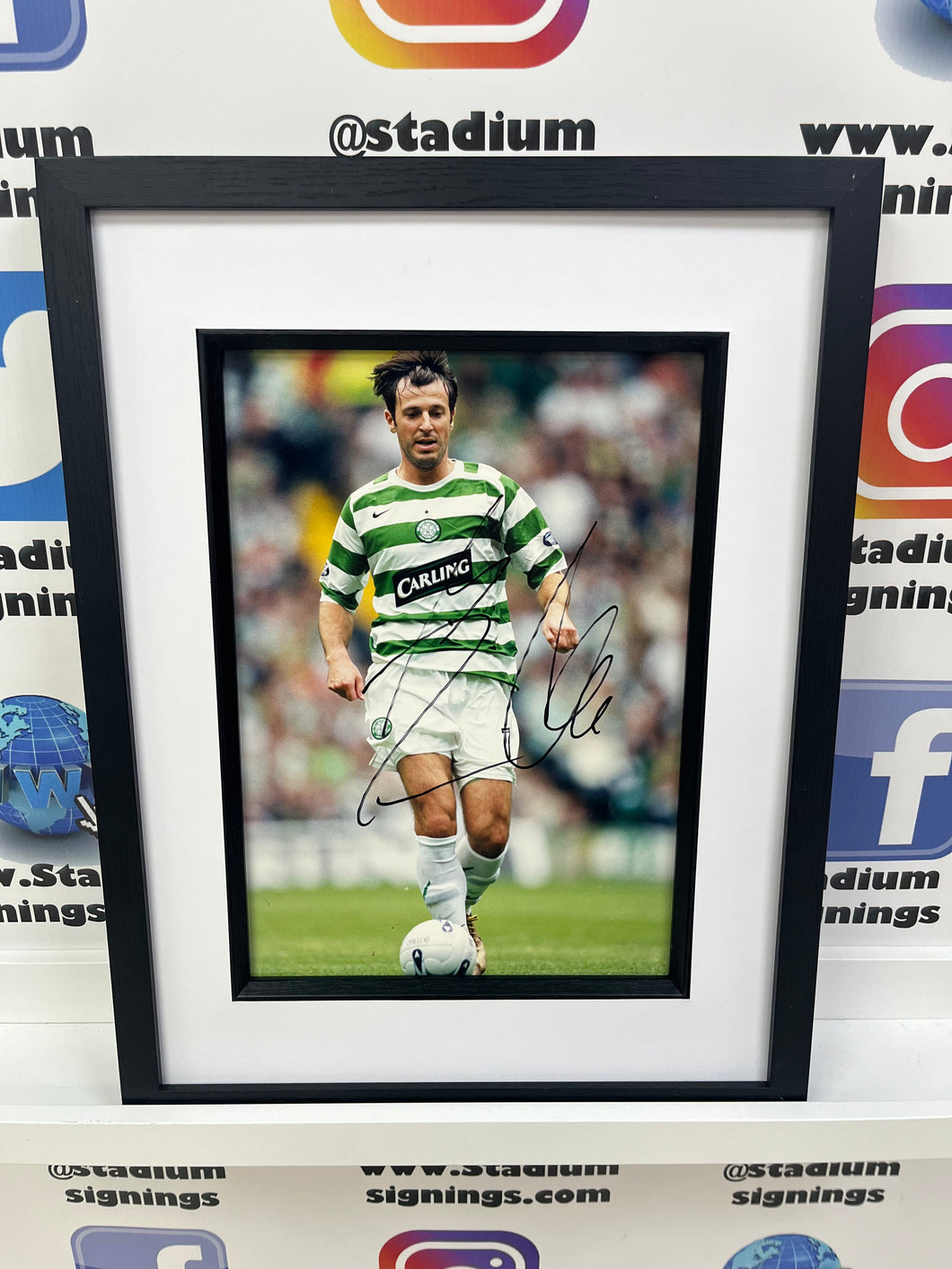 Maciej Zurawski signed and framed 12x8” Celtic photo